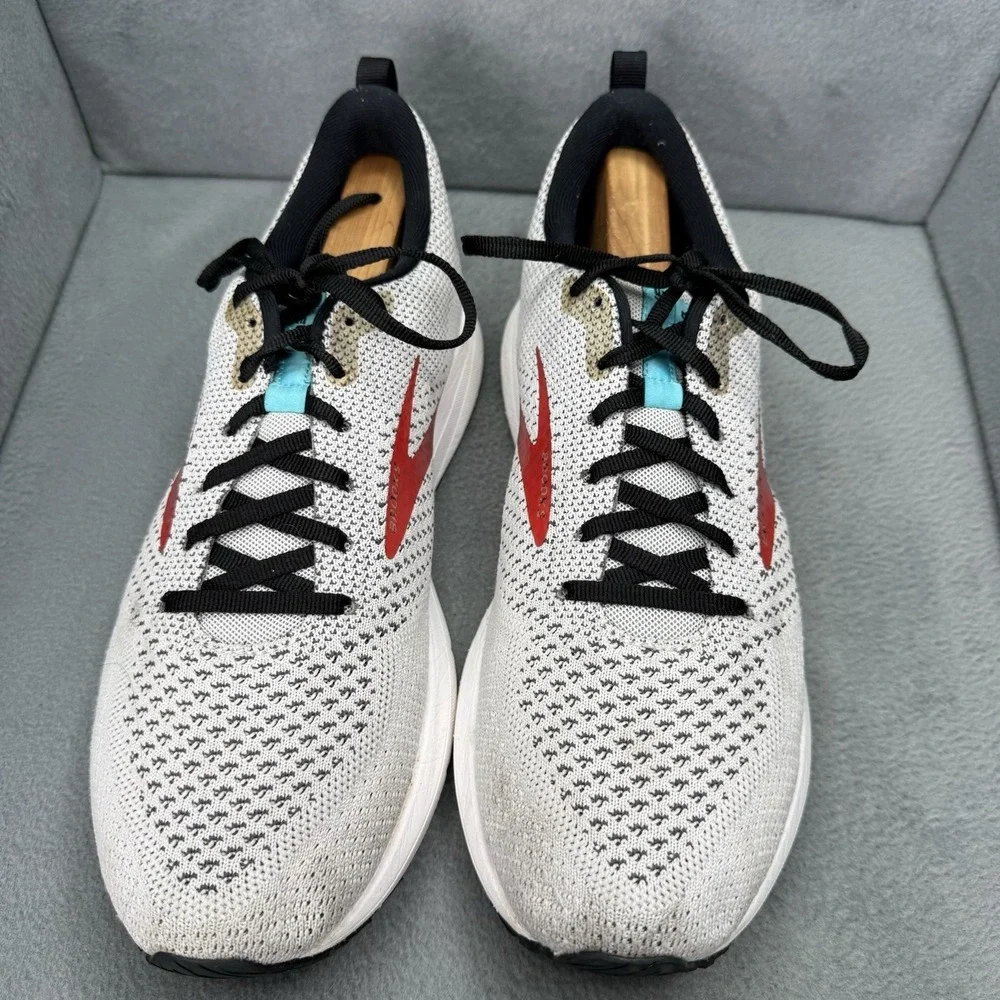Brooks Revel 4 Men's 10.5 D Gray Red Running Shoes Sneakers 1103471D029